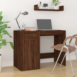 Vidaxl - Bureau Chêne marron 100x49x75 cm Bois d'ingénierie