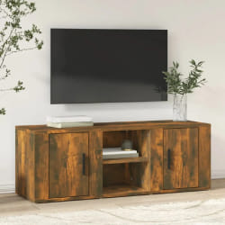 vidaXL Meuble TV Chêne fumé 100x31,5x35 cm