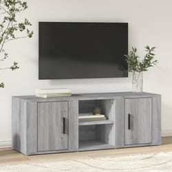 819434  vidaXL Meuble TV Sonoma gris 100x315x35 cm Bois dingénierie