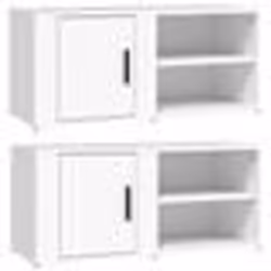 vidaXL Meubles TV 2 pcs Blanc 80x31,5x36 cm Bois d'ingénierie