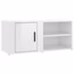 vidaXL Meuble TV Blanc brillant 80x31,5x36 cm Bois d'ingénierie