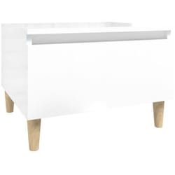 Table d'appoint Blanc brillant 50x46x35 cm Bois d'ingénierie vidaXL