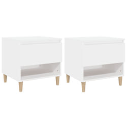 VidaXL 819533 Table de nuit et table de chevet Blanc