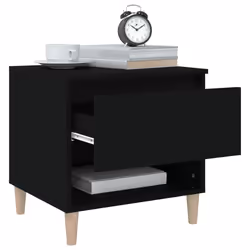 VidaXL 819534 Table de nuit et table de chevet Noir - Vue supplémentaire 4
