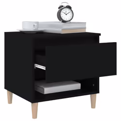 VidaXL 819535 Table de nuit et table de chevet Noir - Vue supplémentaire 4