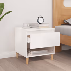 VidaXL 819537 Table de nuit et table de chevet Blanc