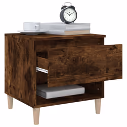 VidaXL 819542 Table de nuit et table de chevet Chêne - Vue supplémentaire 4
