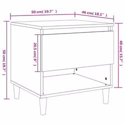 VidaXL 819545 Table de nuit et table de chevet Chêne - Vue supplémentaire 8