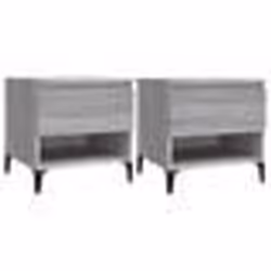 vidaXL Tables d'appoint 2 pcs Sonoma gris 50x46x50 cm Bois ingénierie