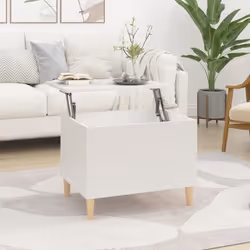 vidaXL Table basse Blanc 60x44,5x45 cm Bois d'ingénierie