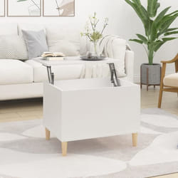 vidaXL Table basse Blanc 60x44,5x45 cm Bois d'ingénierie