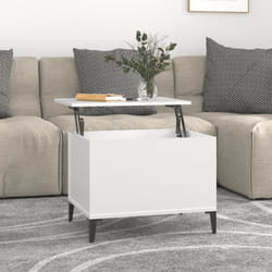 vidaXL Table basse Blanc 60x44,5x45 cm Bois d'ingénierie
