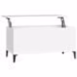 vidaXL Table basse Blanc 90x44,5x45 cm Bois d'ingénierie