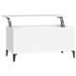 vidaXL Table basse Blanc 90x44,5x45 cm Bois d'ingénierie