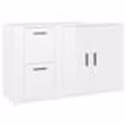 vidaXL Buffet Blanc brillant 100x33x59,5 cm Bois d'ingénierie
