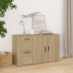 vidaXL Buffet Chêne sonoma 100x33x59,5 cm Bois d'ingénierie
