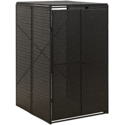 Vidaxl - Abri pour poubelle Noir 70x80x117 cm Résine tressée