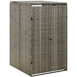Vidaxl - Abri pour poubelle Gris 70x80x117 cm Résine tressée