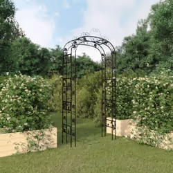 Illuminez votre jardin en créant une belle arche de fleurs avec cette arche de jardin classique ! Matériau stable : l'acier e ...