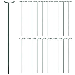 Vidaxl - Piquets pour plantes de jardin 20 pcs vert foncé 40 cm acier