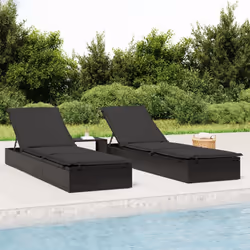VidaXL 319632 chaise d'extérieur Linge Siège rembourré Polyester Noir