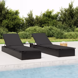 VidaXL 319636 chaise d'extérieur Linge Siège rembourré Polyester Noir