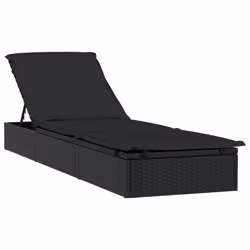 VidaXL 319636 chaise d'extérieur Linge Siège rembourré Polyester Noir