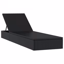 VidaXL 319636 chaise d'extérieur Linge Siège rembourré Polyester Noir - Vue supplémentaire 4