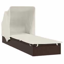 VidaXL 319637 chaise d'extérieur Linge Siège rembourré Polyester Crème, Blanc - Vue supplémentaire 4