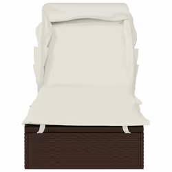 VidaXL 319637 chaise d'extérieur Linge Siège rembourré Polyester Crème, Blanc - Vue supplémentaire 5