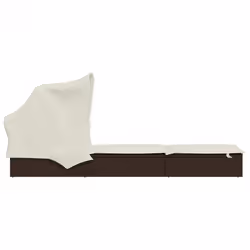 VidaXL 319637 chaise d'extérieur Linge Siège rembourré Polyester Crème, Blanc - Vue supplémentaire 6
