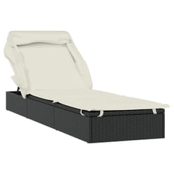 VidaXL 319638 chaise d'extérieur Linge Siège rembourré Polyester Crème, Blanc