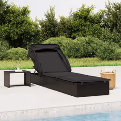 VidaXL 319640 chaise d'extérieur Linge Siège rembourré Polyester Noir