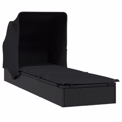 VidaXL 319640 chaise d'extérieur Linge Siège rembourré Polyester Noir - Vue supplémentaire 4