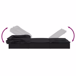 VidaXL 319640 chaise d'extérieur Linge Siège rembourré Polyester Noir - Vue supplémentaire 8
