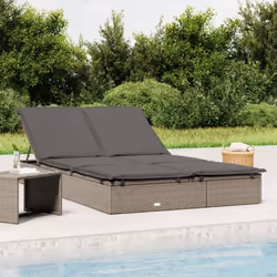 Description générale Ce transat 2 places avec coussins est idéal pour se détendre au bord de la piscine, sur votre balcon ou  ...