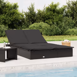 VidaXL 319647 chaise d'extérieur Linge Siège rembourré Polyester Noir