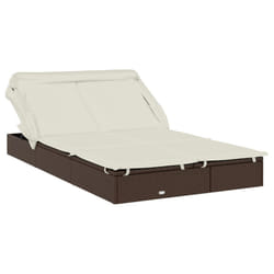 VidaXL 319649 chaise d'extérieur Linge Siège rembourré Polyester Crème, Blanc