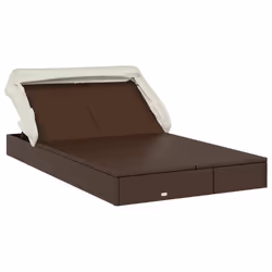 VidaXL 319649 chaise d'extérieur Linge Siège rembourré Polyester Crème, Blanc