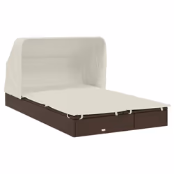 VidaXL 319649 chaise d'extérieur Linge Siège rembourré Polyester Crème, Blanc - Vue supplémentaire 4
