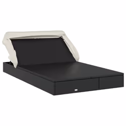 VidaXL 319650 chaise d'extérieur Linge Siège rembourré Polyester Crème, Blanc