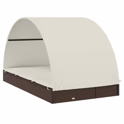 VidaXL 319653 chaise d'extérieur Linge Siège rembourré Polyester Crème, Blanc - Vue supplémentaire 4