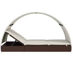 VidaXL 319653 chaise d'extérieur Linge Siège rembourré Polyester Crème, Blanc - Vue supplémentaire 7