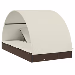 VidaXL 319653 chaise d'extérieur Linge Siège rembourré Polyester Crème, Blanc - Vue supplémentaire 8