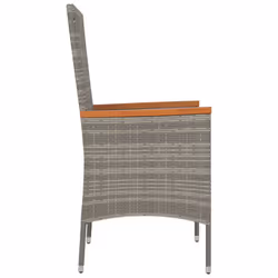 VidaXL 319526 chaise d'extérieur Terrace Siège rembourré Bois d'acacia, Polyuréthane, Acier Gris - Vue supplémentaire 5