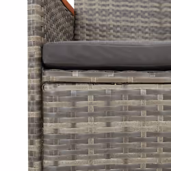 VidaXL 319526 chaise d'extérieur Terrace Siège rembourré Bois d'acacia, Polyuréthane, Acier Gris - Vue supplémentaire 7