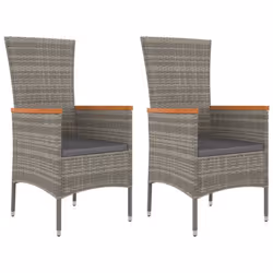 VidaXL 319528, Terrace, Siège rembourré, Bois d'acacia, Polyuréthane, Acier, Gris, 600 mm, 580 mm