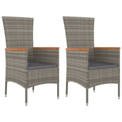 VidaXL 319528 chaise d'extérieur Terrace Siège rembourré Bois d'acacia, Polyuréthane, Acier Gris