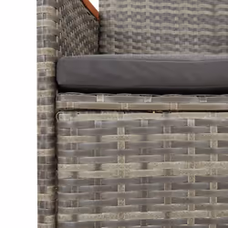 VidaXL 319528 chaise d'extérieur Terrace Siège rembourré Bois d'acacia, Polyuréthane, Acier Gris - Vue supplémentaire 7