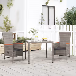 VidaXL 319530 chaise d'extérieur Terrace Siège rembourré Bois d'acacia, Polyuréthane, Acier Gris
